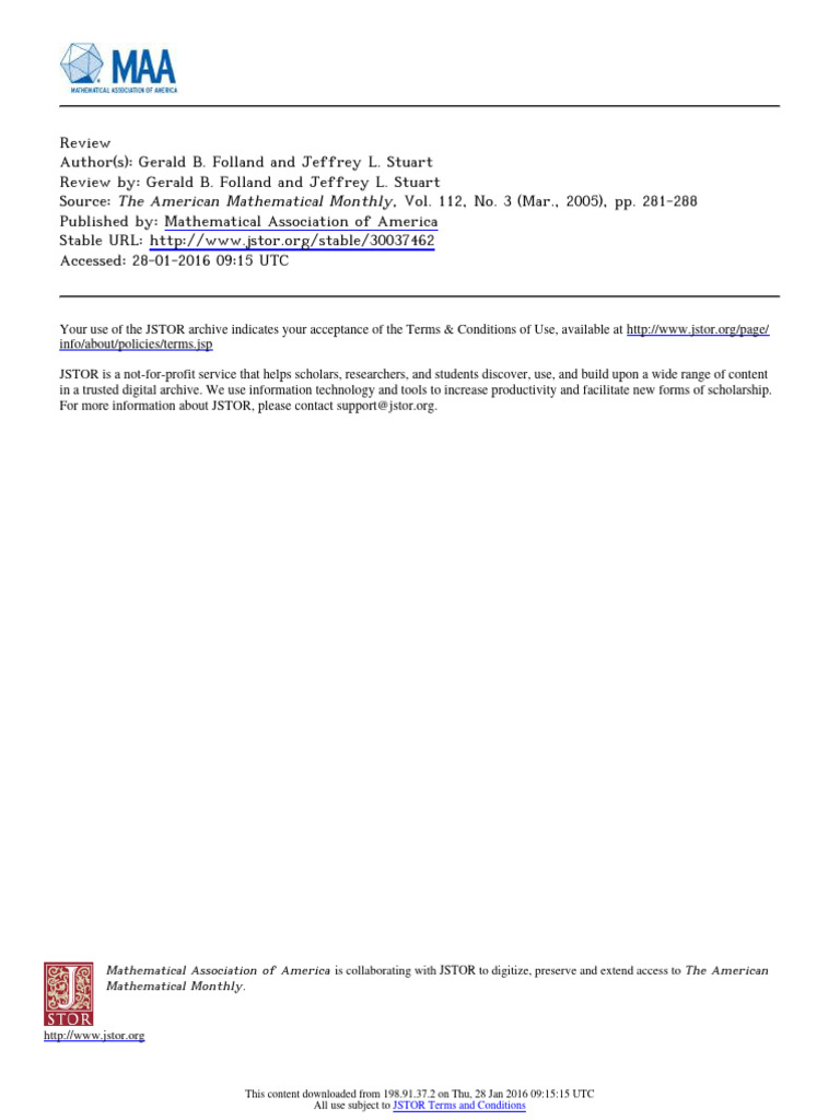 Mathematical Association of America Is Collaborating With JSTOR To ...