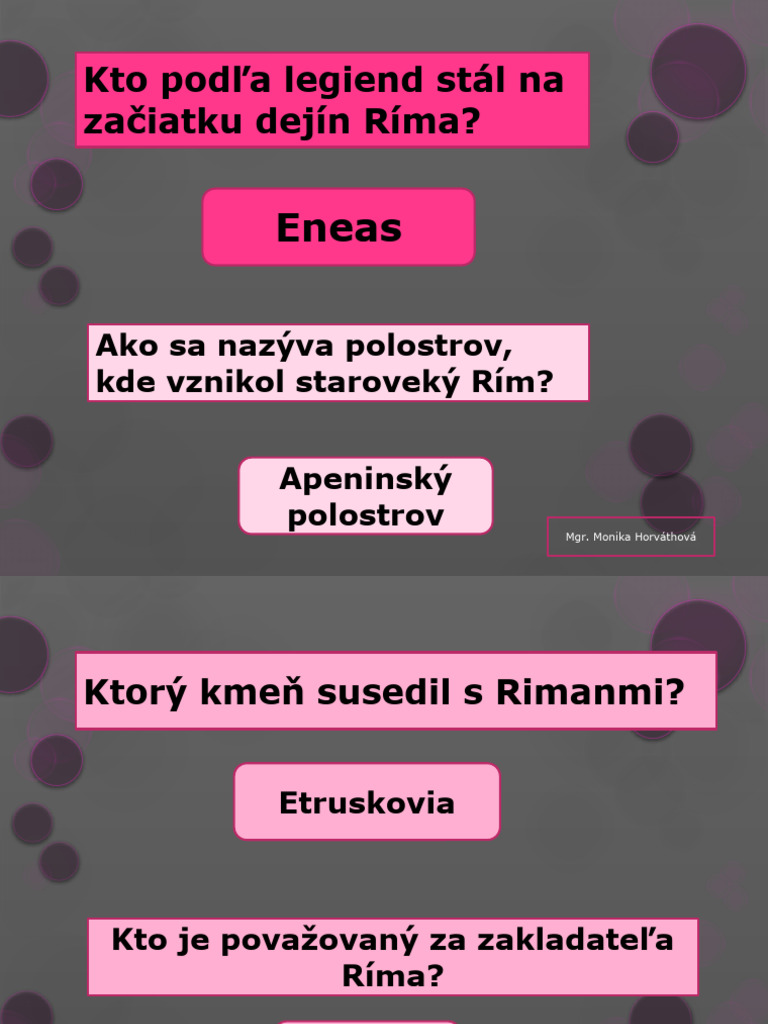 Rim Opakovanie Prezentacia | PDF