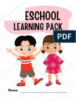 Preschool Learning Pack Worksheets