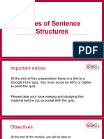 Types of Sentence Structures