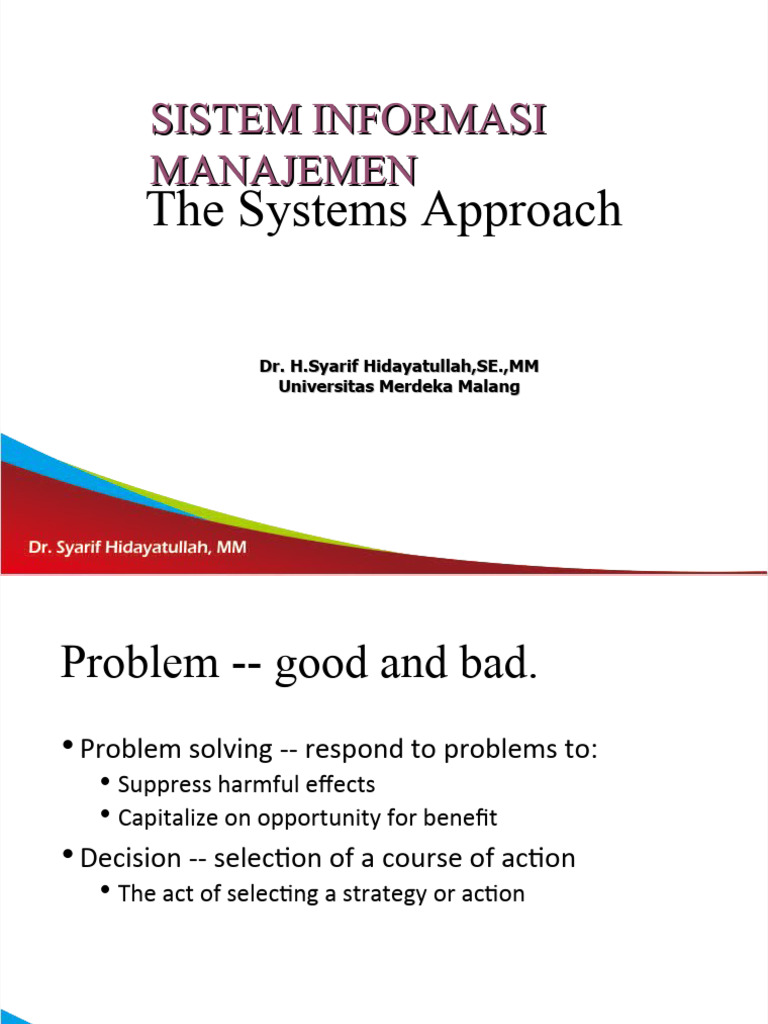 BAB4 - The Systems Approach | PDF | System | Information