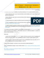 Mini-Ficha de Trabalho - Probabilidades e Axiomática