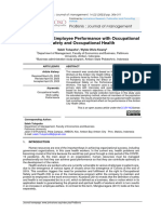 Encouraging Employee Performance With Occupational Safety and Occupational Health