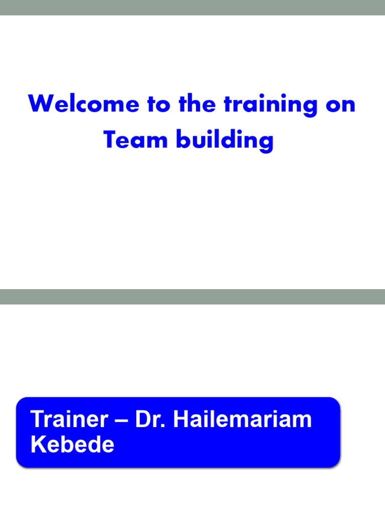 Team Building Training Overview | PDF