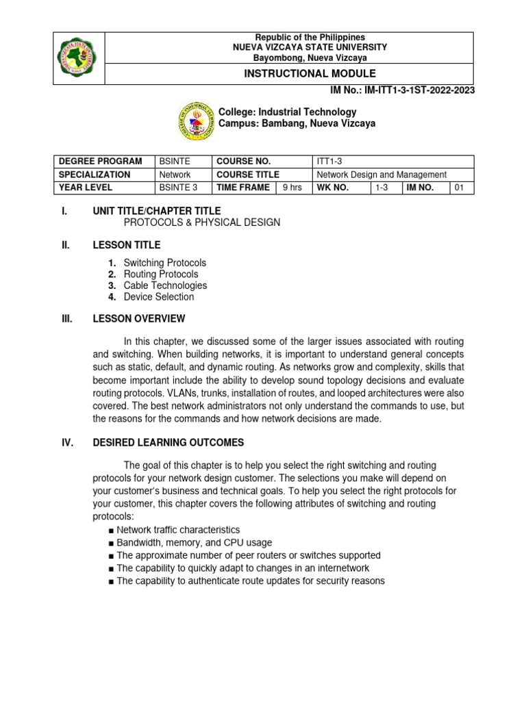 Module physical design pdf computer network internet protocol suite