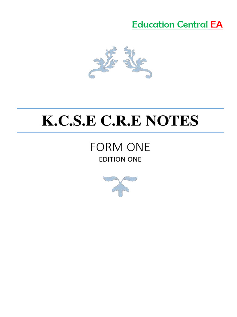 CRE Notes Form 1 Latest | PDF | Old Testament | The Exodus