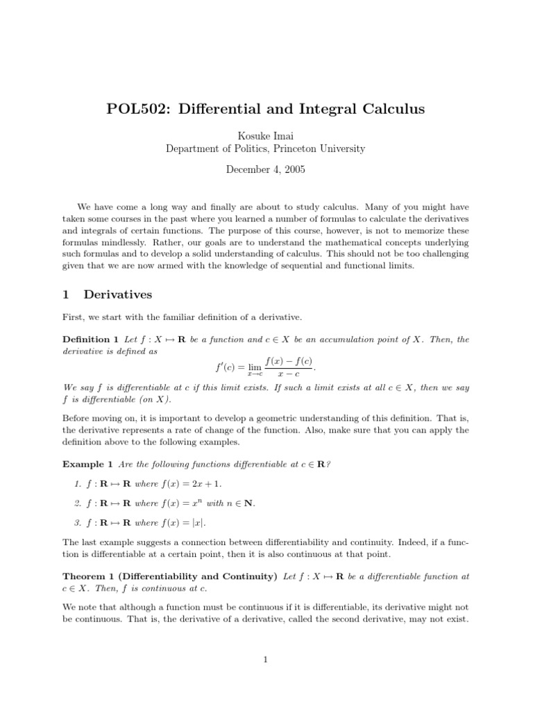 Calculus | PDF