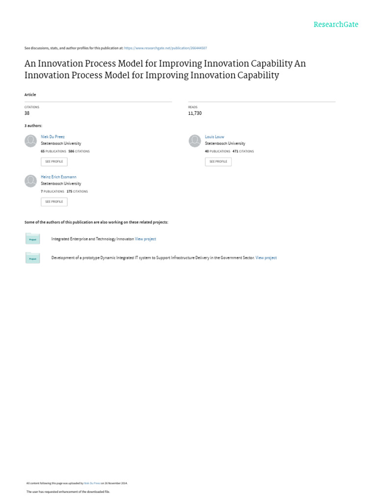 Fugle Innovation Process Model Explained | PDF | Innovation | Business ...
