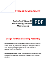 Product Process Development: Design For X (Assembly, Dissassembly, Poka Yoke, Maintenance)