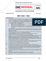 NEET Paper-2021 - Questions - Paper (Code M5)