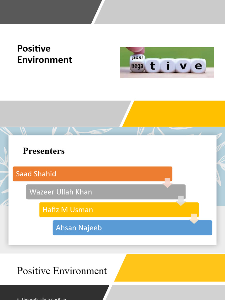 Positive Enviroments | PDF | Flow (Psychology) | Positive Psychology