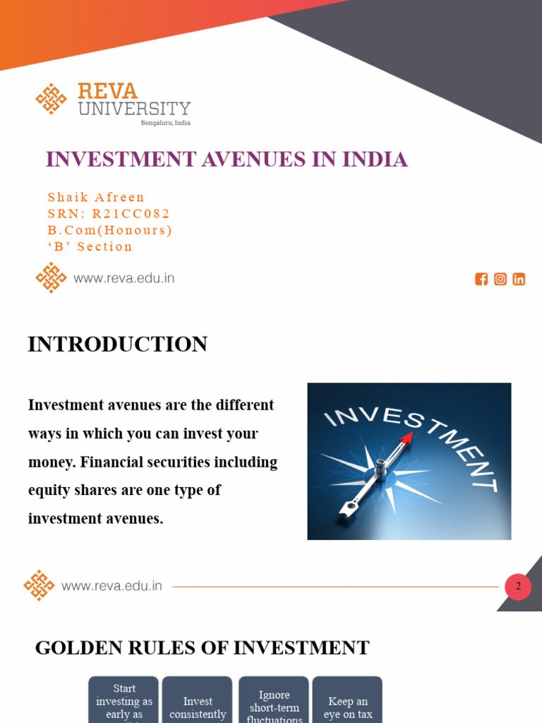 Investment Avenues PDF