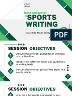 Sports Writing