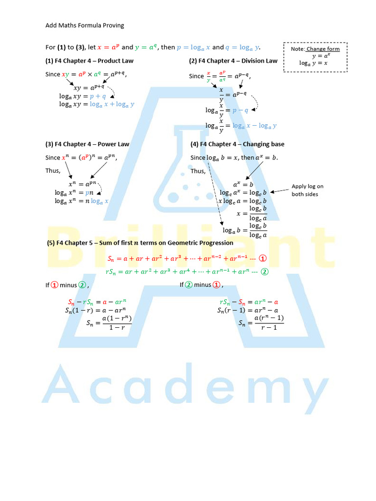 Add Maths Formula Proving Guide | PDF | Triangle | Euclidean Plane Geometry