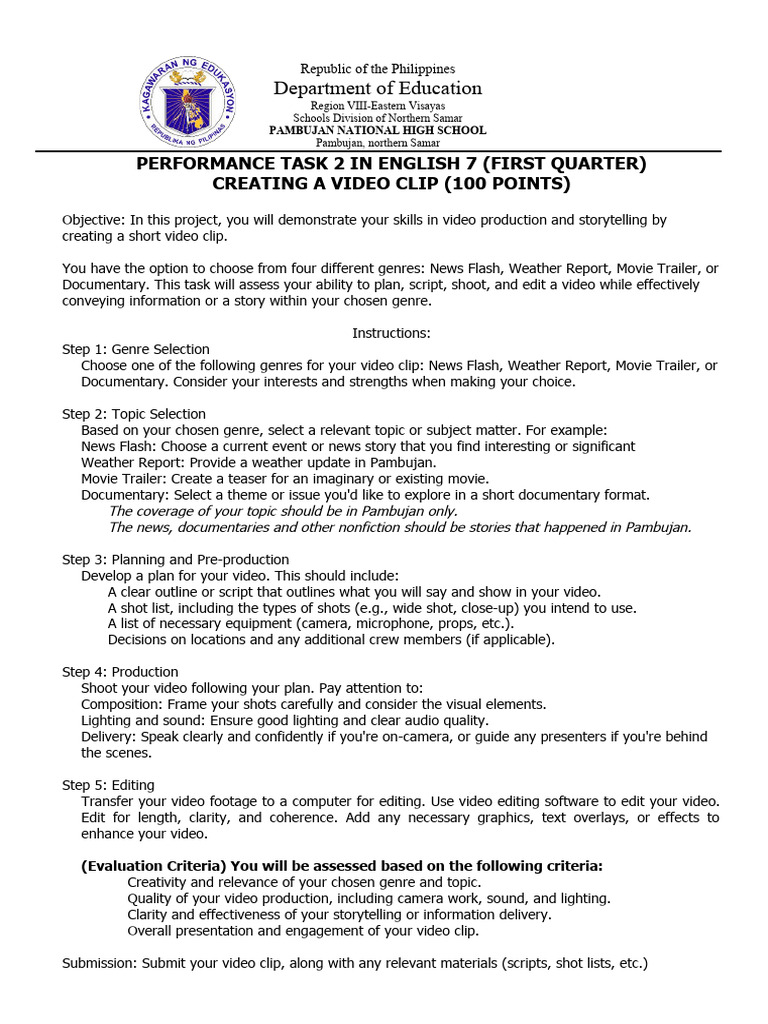 Performance Task q1, Grade 7 3 | PDF | Career & Growth | Computers