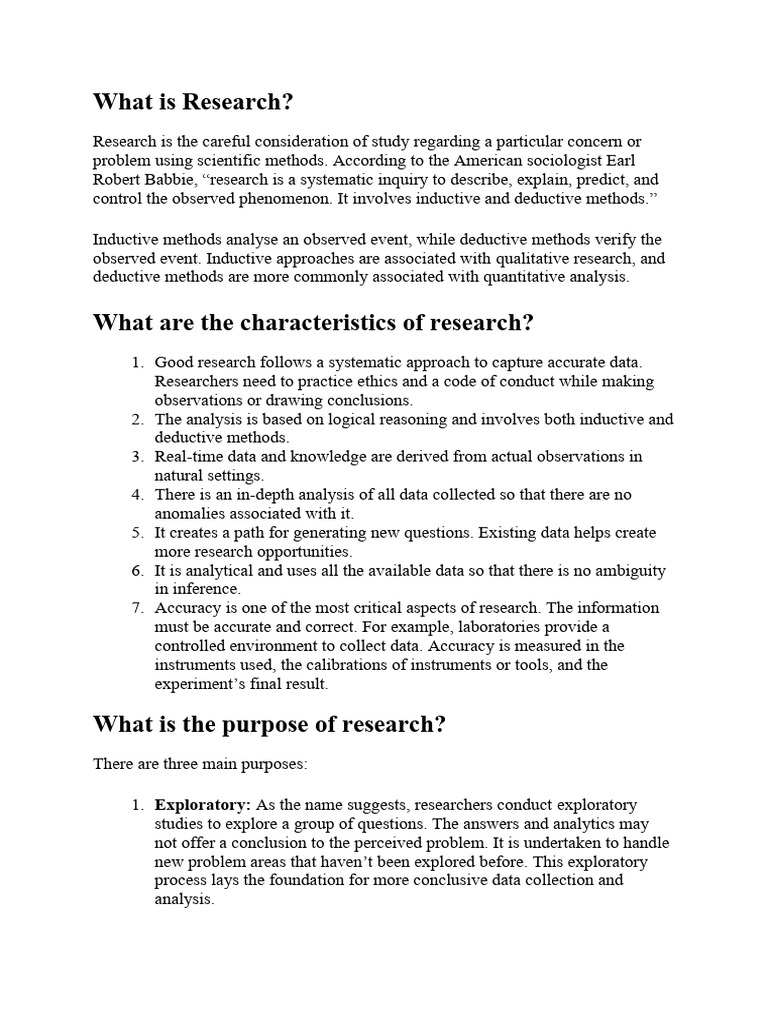 Article On What Is Research