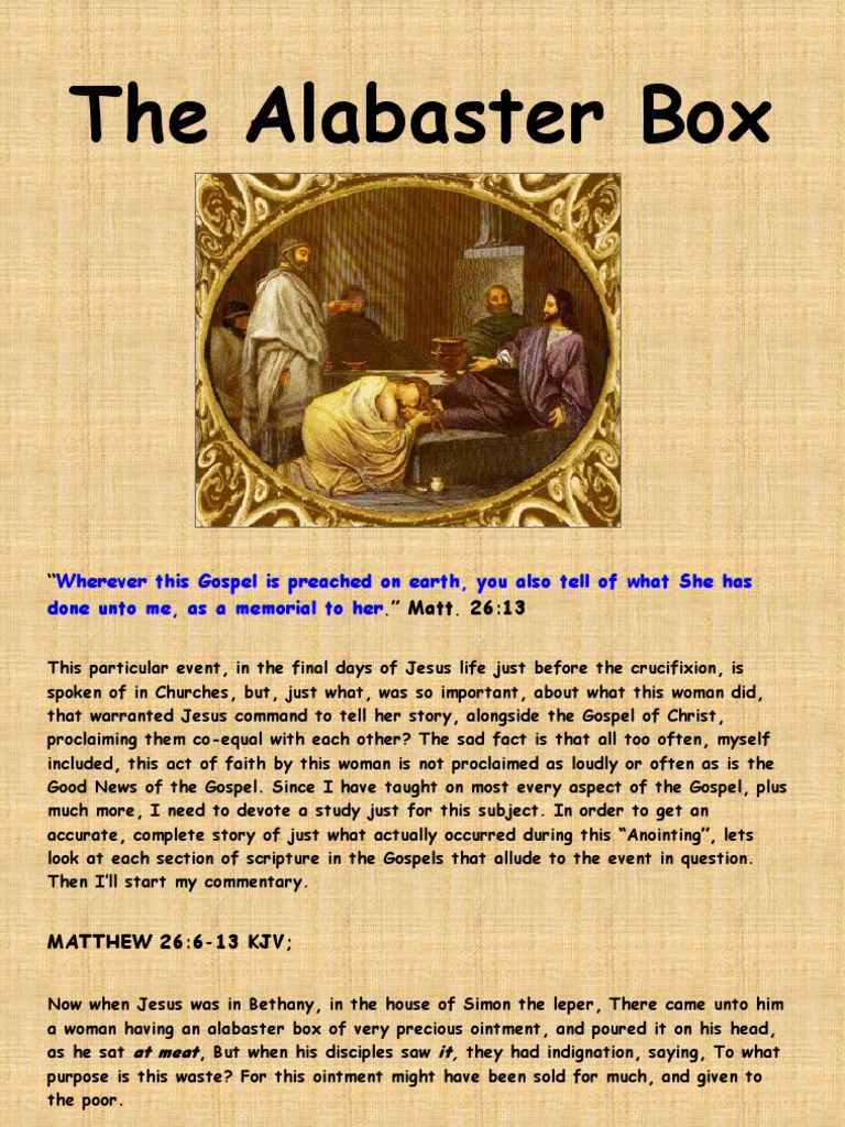 The Alabaster Box Cain And Abel Christianity