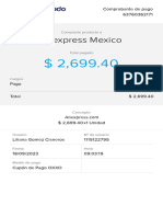Aliexpress Mexico: Comprobante de Pago 63760362171