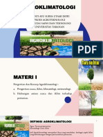 Materi 1 Agroklimatologi Pengertian & Konsep Agroklimatologi