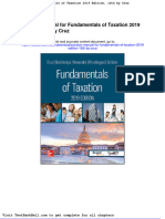 Solution Manual For Fundamentals of Taxation 2019 Edition 12th by Cruz