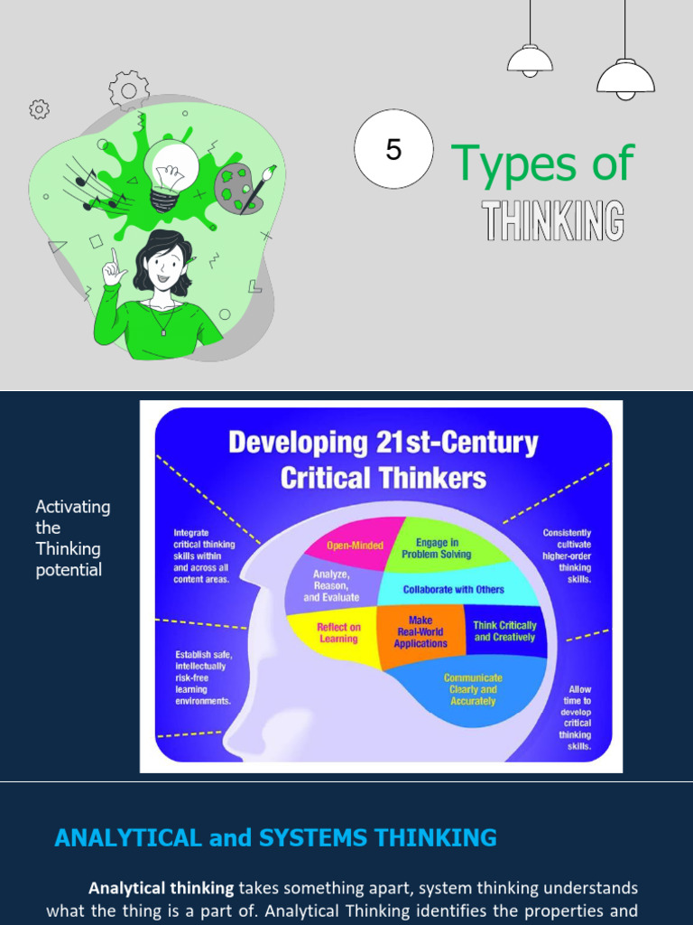 Week 3 Types of Thinking PDF Thought Creativity