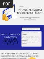 Financial System Regulators - Part Ii: Securities and Exchange Commission (Sec) AND Insurance Commision (Ic)