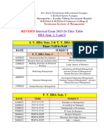 REVISED Internal Exam Time Table - September 2023