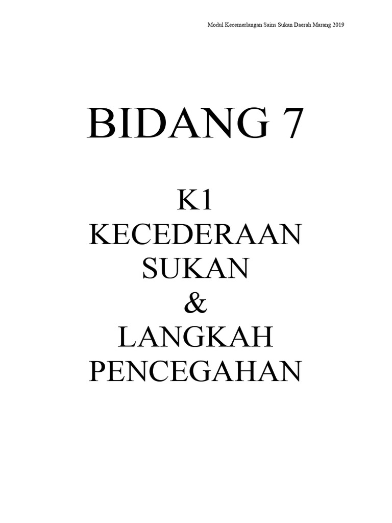 Prosedur RICER untuk Kecederaan Sukan | PDF