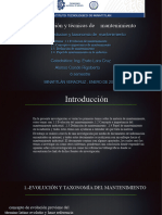 Evolución y Taxonomía Del Mantenimiento