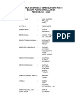 1.struktur Organisasi Kepengurusan RW 04