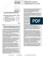 Focus5 2E Review Test 2 Units1 6 Listening Reading UoE GroupB