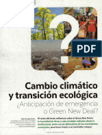 Cambio Climático y Transición Ecológica