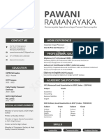 Pawani Ramanayaka - CV