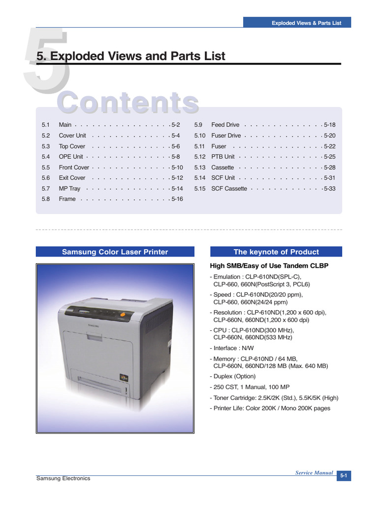 CLP 610 660 - Parts | PDF