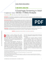 The Benefit of Dysphagia Screening in Adult Patients With Stroke A Meta-Analysis