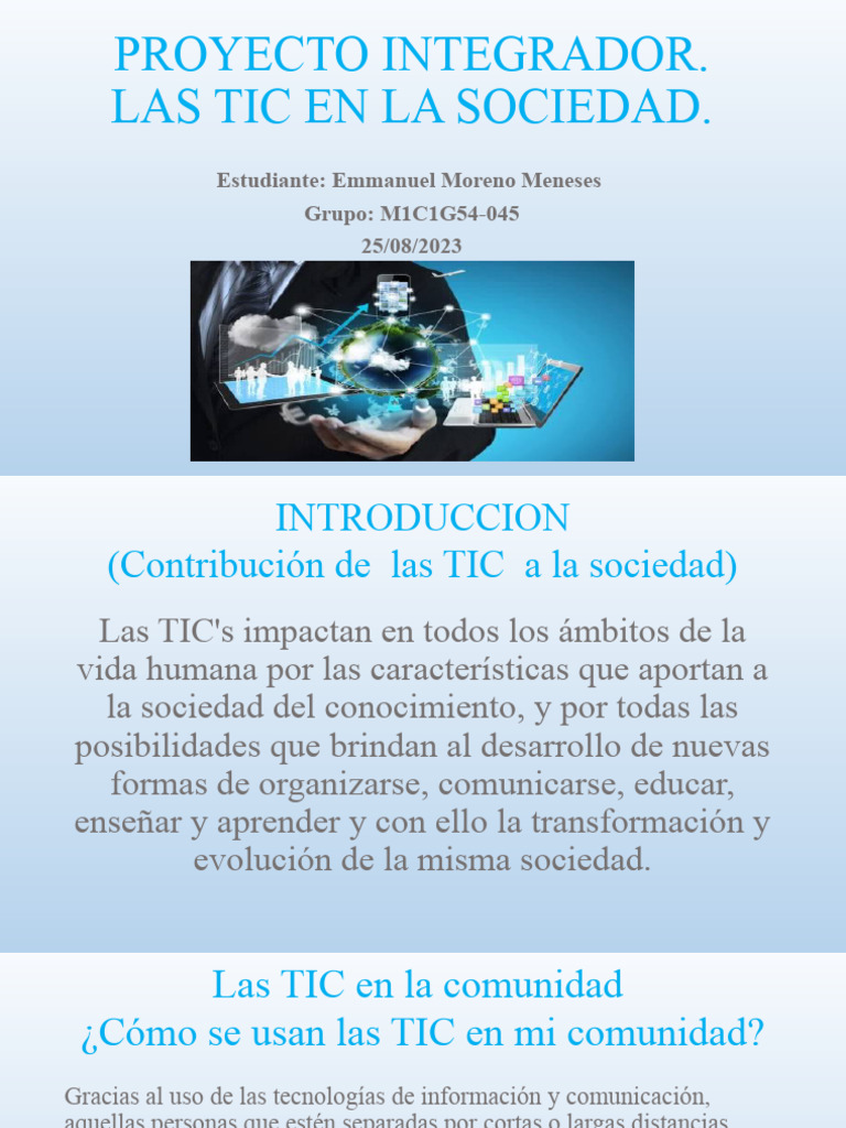 Impacto de las TIC en la Sociedad | PDF