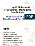 Chap 16PR09 10AK Lending Policies Procedure - Credit Risk