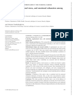 Journal of Advanced Nursing - 2001 - Stordeur - Leadership Organizational Stress and Emotional Exhaustion Among Hospital