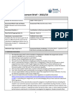 BB1801 Bioinformatics Assessment Brief 2022 23GS