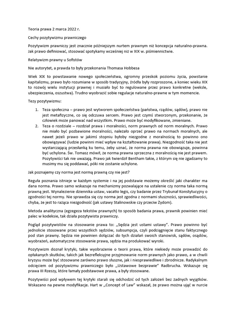 Teoria Prawa | PDF