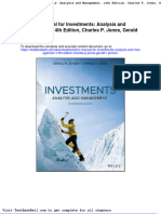 Solution Manual For Investments Analysis and Management 14th Edition Charles P Jones Gerald R Jensen