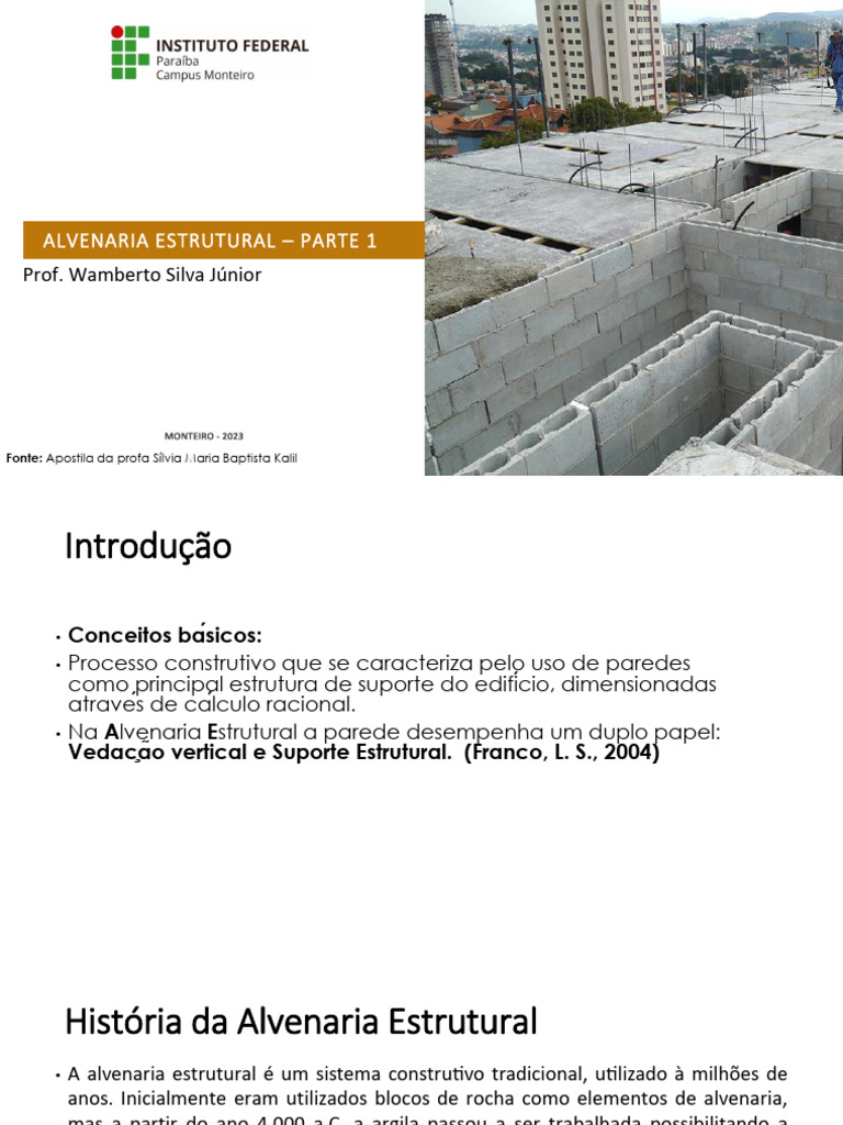 Alvenaria Estrutural: Conceitos e Tipos | PDF | Argamassa (alvenaria ...