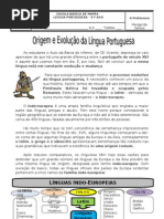 Origem e Evolução da Língua Portuguesa