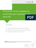 Articulacion de Las Competencas Territoriales para La Planeacion Del Desarrollo