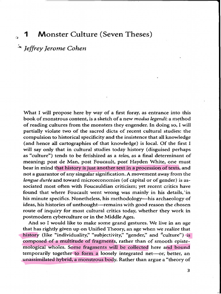 Cohen, Monster Culture (Seven Theses), 320 PDF