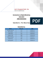 Introduction To Digital Marketing - Report