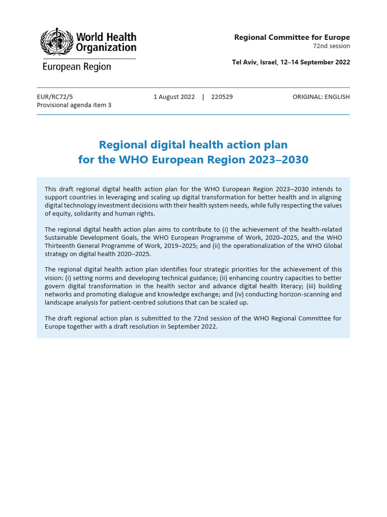 3-Regional Digital Health Action Plan For The WHO European Region 2023 ...