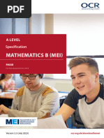 Specification Accredited A Level Gce Mathematics B Mei h640