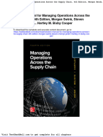 Solution Manual For Managing Operations Across The Supply Chain 4th Edition Morgan Swink Steven Melnyk Janet L Hartley M Bixby Cooper