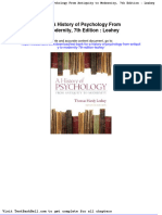 Test Bank For A History of Psychology From Antiquity To Modernity 7th Edition Leahey